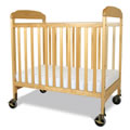 Serenity Compact Fixed-Side Clearview Crib - Natural
