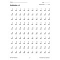 Timed Math Drills Multiplication