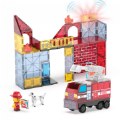 MAGNA-TILES® Fire Station with Lights & Sounds - 50 Piece Set