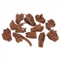 TOOB® Plastic Dinosaur Skulls - Mini Size - 11 Pieces