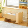 Alternate Image #2 of Wooden Doll Cradle with Pillow and Blanket