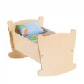Thumbnail Image of Wooden Doll Cradle with Pillow and Blanket
