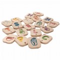 Wooden American Sign Language Tiles with Alphabet A-Z