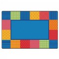Pattern Blocks Primary Colors Rug - 6' x 9' Rectangle