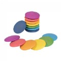 Alternate Image #2 of Rainbow Wood Loose Discs - 14 Pieces