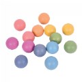 Rainbow Wood Loose Spheres - 14 Pieces