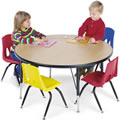 Golden Oak Adjustable Round Table (42" dia.)
