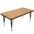 Golden Oak 30" x 72" Rectangular Table with 22" - 30" Adjustable Legs