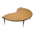 Thumbnail Image of Golden Oak 48" x 72" Kidney Table with Adjustable Legs