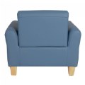 Alternate Image #3 of Modern Vinyl Chair - Blue