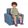 Alternate Image #6 of Toddler Modern Vinyl Chair - Blue
