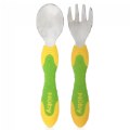 Alternate Image #2 of Stainless Steel Toddler Fork and Spoon - Set of 10