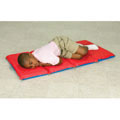 3 Fold 1" Infection Control Rest Mats&reg; - Red/Blue (Box of 10)