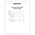 Implementation Checklist Classroom Profile