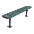 6' Bench without back - Perforated (In Ground Mount)