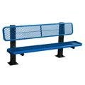 6' Bench with back - Diamond (Surface Mount)