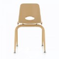Alternate Image #2 of Factory Second Tapered Leg Stackable Chair - 15.5" Seat Height - Natural