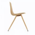 Alternate Image #3 of Factory Second Tapered Leg Stackable Chair - 15.5" Seat Height - Natural