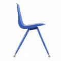 Alternate Image #3 of Nature Color Tapered Leg Stackable Chair With 17.5" Seat Height Teacher Chair - Blue