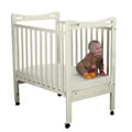 White Clearview Dropside Crib