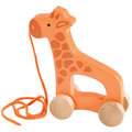 Alternate Image #2 of Push & Pull Wooden Wild Animal Set with String - Set of 3