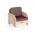 Alternate Image #6 of Toddler Premium Maple Chair - Brown
