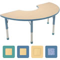 K System&reg; Half Moon Table 30" x 60" (Toddler Legs)