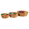 Round Wicker Baskets - Set of 3