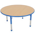 Nature Color Husky 48" Round Table 15-24" Adjustable Legs