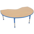 Nature Color Husky 48x72 Kidney Table 21-30" Adjustable Legs