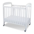 Serenity Compact Fixed-Side Clearview Crib - White