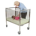 Stainless Steel Compact Crib with Mattress