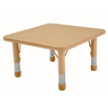 Thumbnail Image of Nature Color Chunky 24" x 24" Square Table with 21" - 30" Adjustable Legs