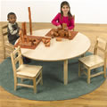 Maple Classroom Table 30" Round: 16" Legs
