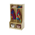 Solid Ash 2 Section Coat Locker