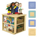 K System&reg; Storage & Book Cube - Blue w/Blue Trim