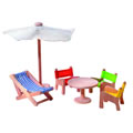 Patio Doll House Furniture Group (6 pieces)