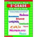 240 Vocabulary Words for 5th graders