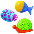 Lady Bug, Fish & Snail Shakers (Set of 6)