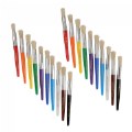 Easy to Grip Bright Colored Chubby Brushes - Set of 20