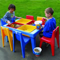 Outdoor Activity Table with 6 Chairs