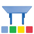 Trapezoid Plastic Table 48"L x 24"W/20" Legs