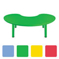 Half Moon Plastic Table 64"L x 24"W/20" Legs
