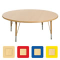 Nature Color 48" Round Table 21-30" Adjustable Legs