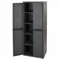 Alternate Image #2 of Four-Shelf Storage Cabinet - Gray