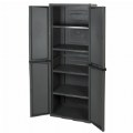 Alternate Image #3 of Four-Shelf Storage Cabinet - Gray