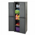 Alternate Image #4 of Four-Shelf Storage Cabinet - Gray