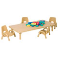 Thumbnail Image of Nature Color Chunky 30" x 60" Toddler Table with 12-16" Adjustable Legs