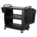 Multi-Purpose Cart with Trash Can & Silverware Holder