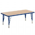 Thumbnail Image of Nature Color 30" x 72"  Rectangle Table with 15-24" Adjustable Legs - Blue